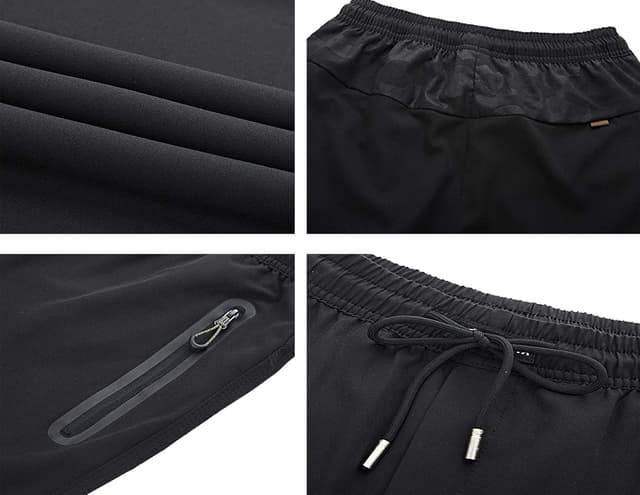 Detalle 2 de EKLENTSON Men’s Lightweight Outdoor Hiking Jogger Trousers with Stretch & Zip Pockets