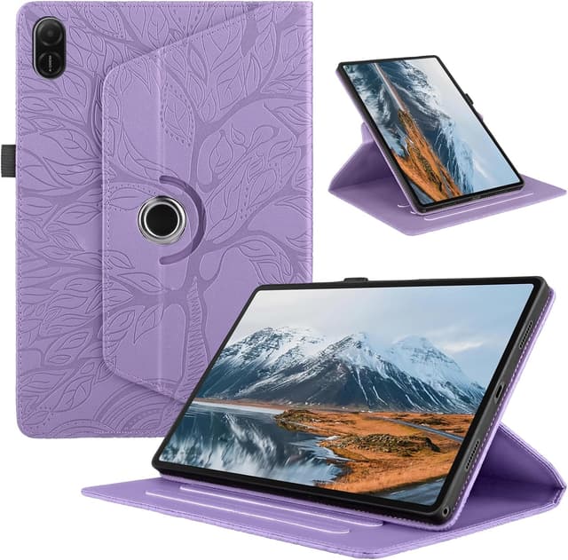 Detalle de TEDTIKJT Hülle für Honor Pad V9 11,5 (2024) – PU-Leder Flip Cover mit 360°-Ständer, Violett