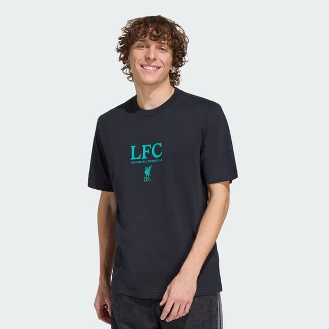 Detalle de adidas Camiseta estampada Liverpool FC Seasonal (negra)