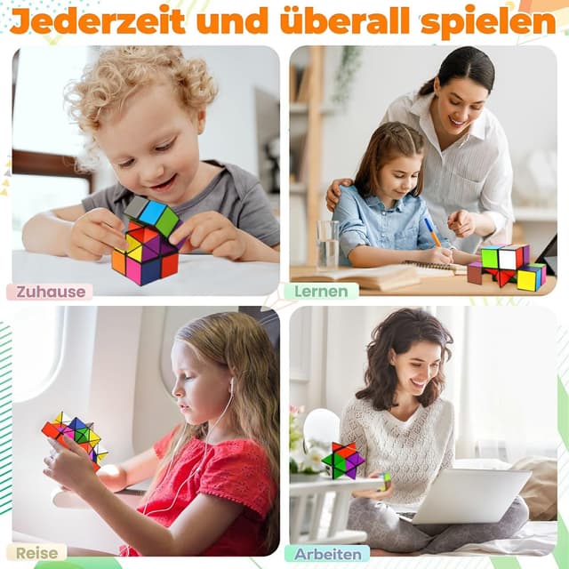 Detalle 2 de Euclidean Cube Euclidean Cube Sternenwürfel Zauberwürfel-Set – Verwandlungswürfel aus ABS, 5,5 cm