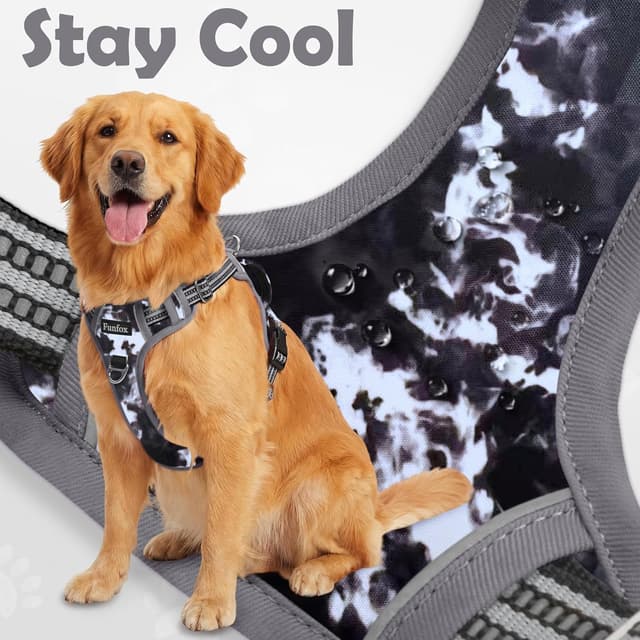 Detalle 2 de Funfox Dog Harness Small (Misty Gray S) – No-pull puppy harness with vertical handle