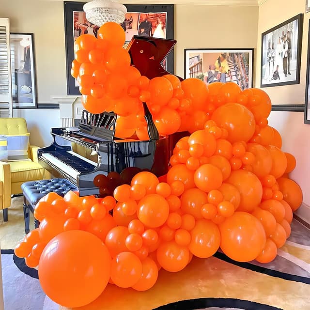 Thumbnail 3 de Teselife 100 Ballons Orange Mat 12 pouces 🎈