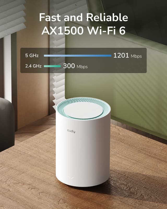 Thumbnail 2 de Cudy Mesh Wi‑Fi 6 Dual Band AX1500 Sistema 3× M1500 (fino a 230 m²) con backhaul Ethernet