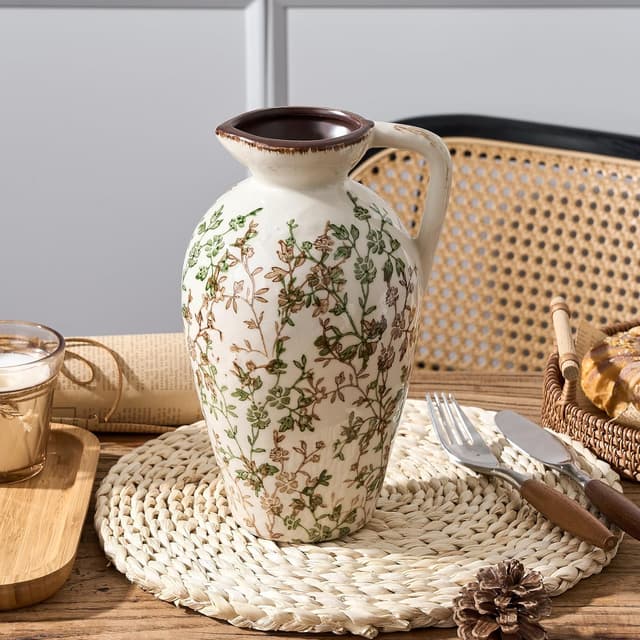 Thumbnail 2 de Green and Beige Antique Vase 8.9 Inch