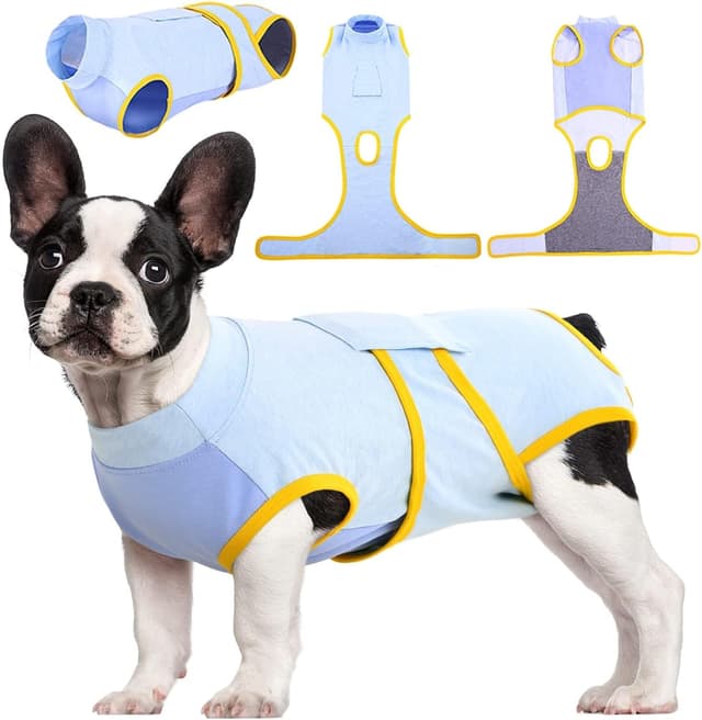Detalle de Kuoser Recovery Suit for Dogs & Cats After Surgery — E-Collar/Cone Alternative Dog Onesie for Abdominal Wounds