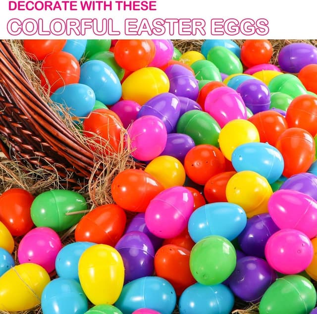 Thumbnail 2 de NEWBEA 2000 Easter Eggs 2.4 Inch Assorted Colors