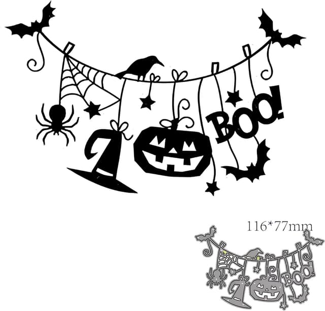 Thumbnail 3 de Halloween Boo Dies Metal Cutting Dies