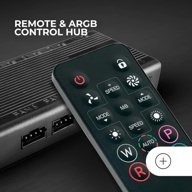 Detalle de Mars Gaming MF-SI4KIT – Kit 4 ventole 120mm ARGB Infinity Mirror con telecomando e HUB