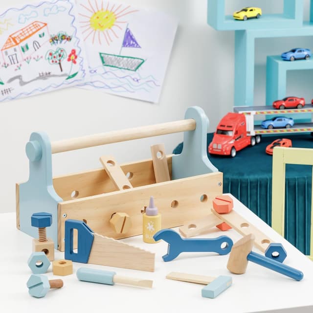 Detalle 2 de Baroni Toys kit attrezzi falegname 18 pezzi