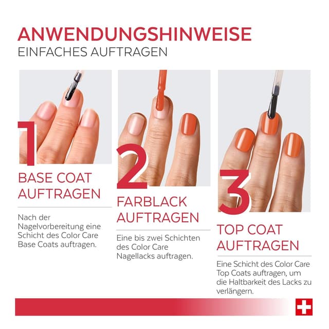Detalle de PODERM TEEBAUM-Nagellack Color Care Mango – 2-in-1 Pflege & Farbergebnis für gelbe oder brüchige Nägel