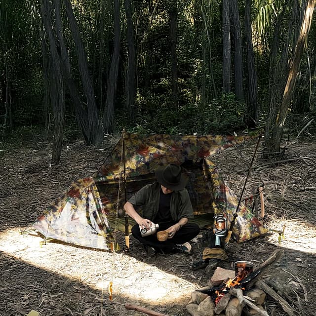 Detalle de Night Cat hamac de camping 1 personne avec moustiquaire et bâche imperméable