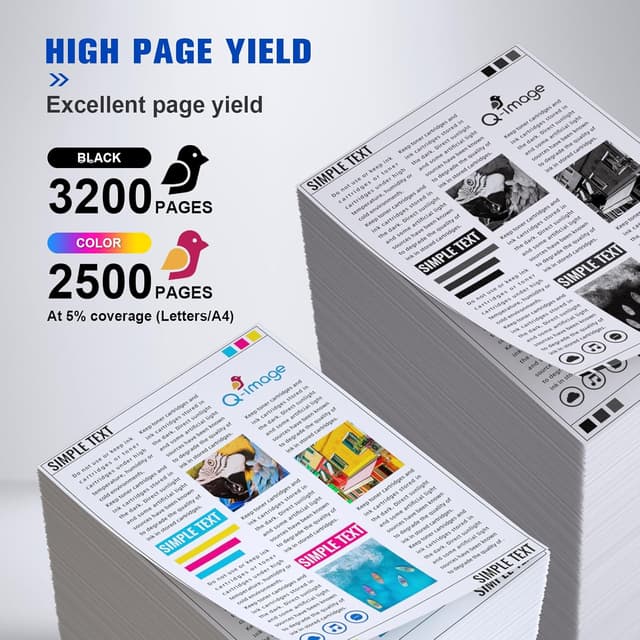 Detalle de Q-image lot de 4 cartouches de toner 203X/203A (noir + cyan/jaune/magenta) pour HP Color LaserJet Pro