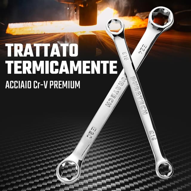 Detalle de Set DURATECH di 4 chiavi E-Torx in acciaio CR-V, in custodia