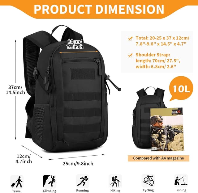 Detalle 2 de Explokit Small Tactical Backpack 10L