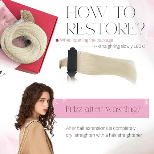 Thumbnail 4 de Moresoo extension cheveux naturel kératine 50 mèches blond clair 35 cm ⚙