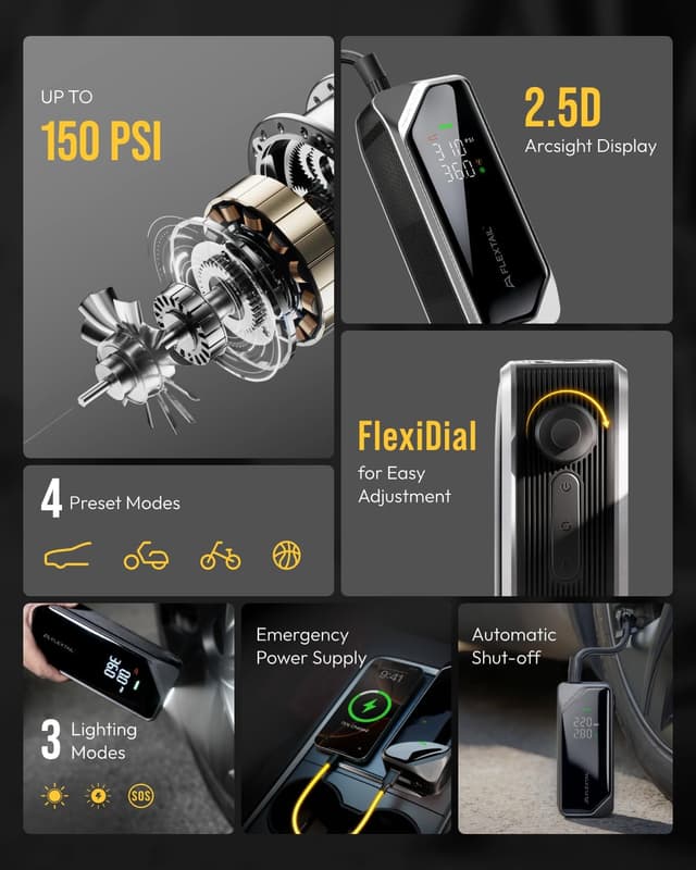 Detalle 2 de FLEXTAILGEAR Car Tyre Inflator 150 PSI