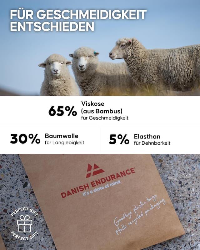 Thumbnail 4 de DANISH ENDURANCE Boxershorts Bambus 3er Pack