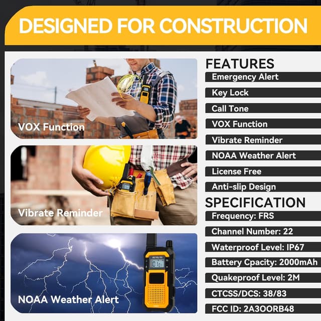 Thumbnail 5 de Retevis RB48 10-pack Walkie Talkies