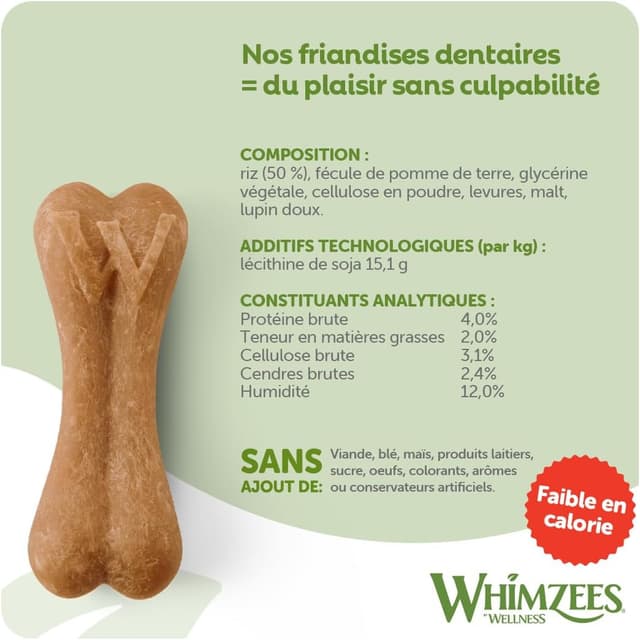 Thumbnail 5 de WHIMZEES Os de Riz M/L 9 pièces