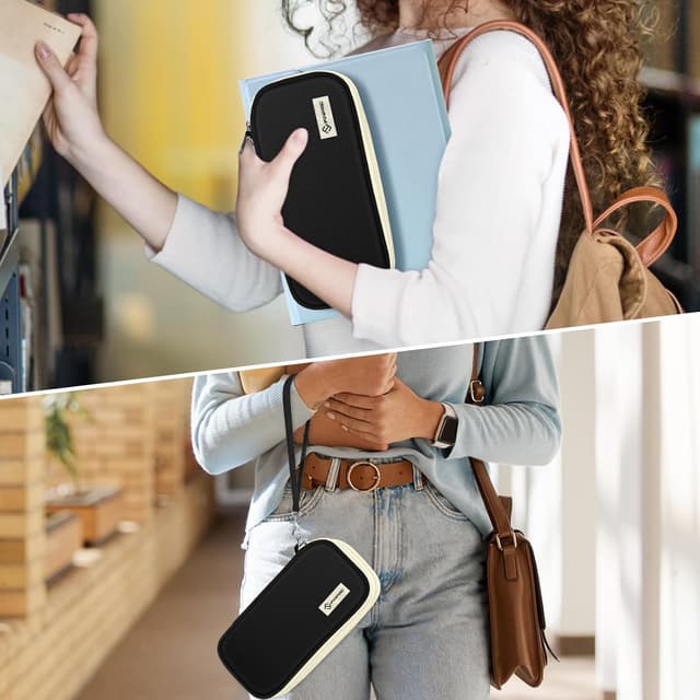 Detalle 2 de FINPAC Federmäppchen Federtasche ZA – Schwarz, erweiterbar mit viel Stauraum