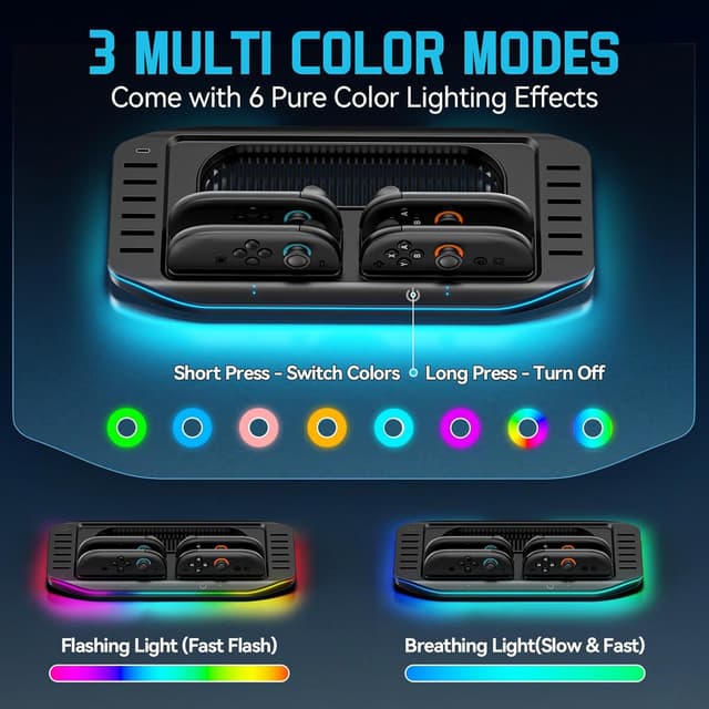 Detalle de Switch 2 Ladestation JoyCon 4 in 1