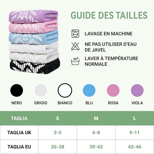 Thumbnail 6 de LOFIR calzini donna antiscivolo in fibra di bambù per diabetici, senza elastico e senza cuciture (6 paia)