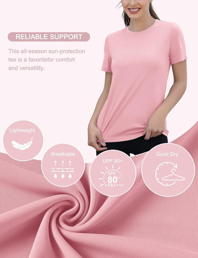 Detalle 2 de Rapbin Sportshirt Damen Kurzarm UPF 50+