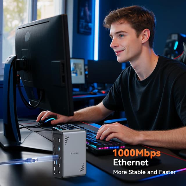 Thumbnail 6 de TobenONE 18-in-1 laptop docking station 3 monitors