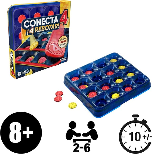Detalle 2 de Hasbro Conecta 4 — juego de mesa 2 jugadores 🎲