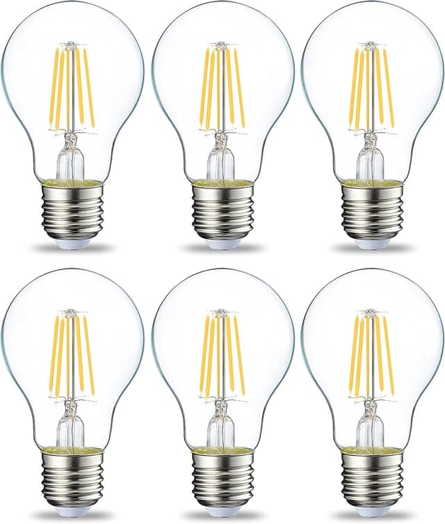 Detalle de Amazon Basics Bombilla LED E27 Edison 4.3W Pack de 6