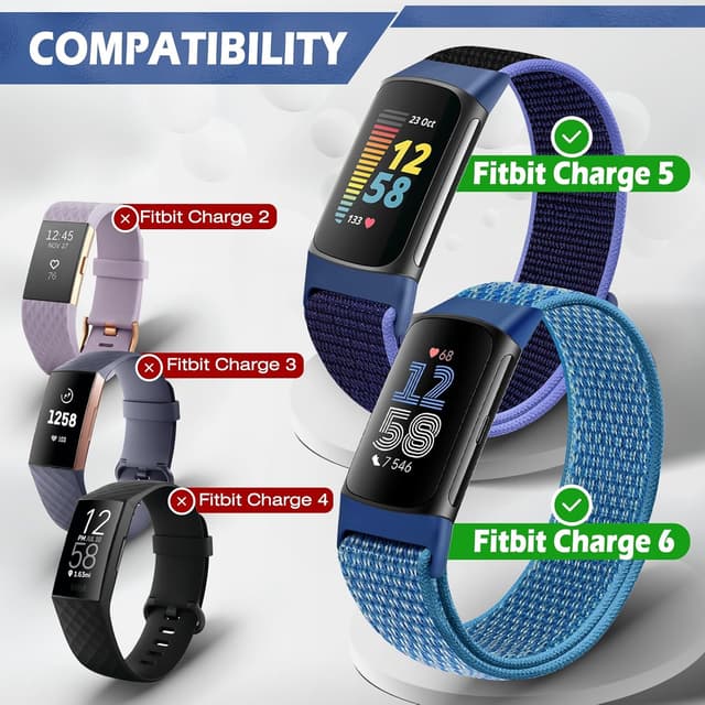 Detalle 2 de Fitbit Charge 6 nylon loop strap 160-210mm