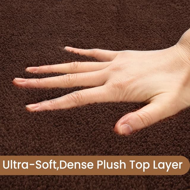 Detalle de Sour Lemon Living Room Large Shaggy Rug 160x230cm (Grey) – Washable, Anti-slip, Extra Large