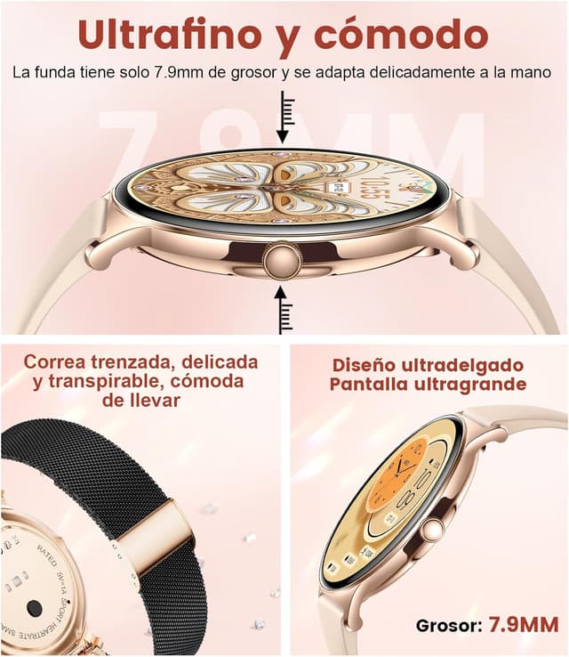 Detalle de LIGE Reloj Mujer 1,43'' AMOLED