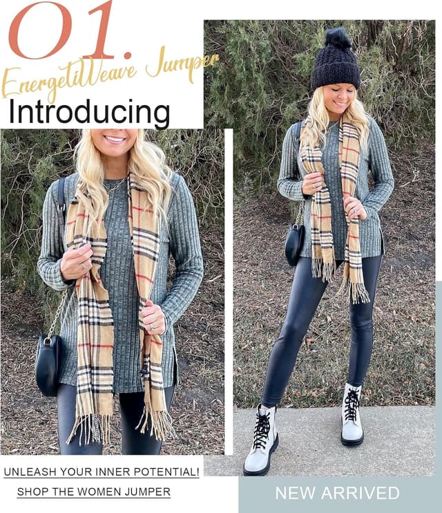 Detalle 2 de Odosalii Pullover Strickshirt mit Seitenschlitz