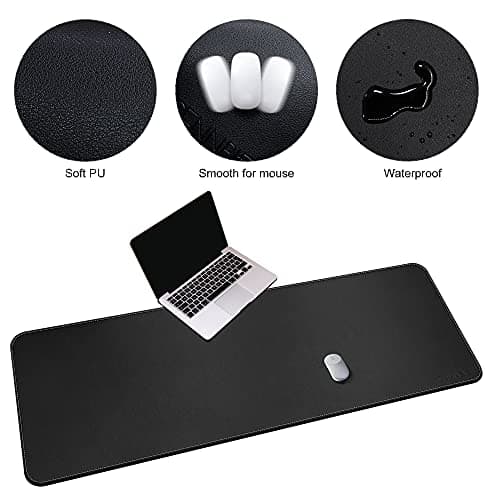 Detalle de CENNBIE Sous-mains Bureau 170x60cm, tapis de bureau en cuir synthétique 📝