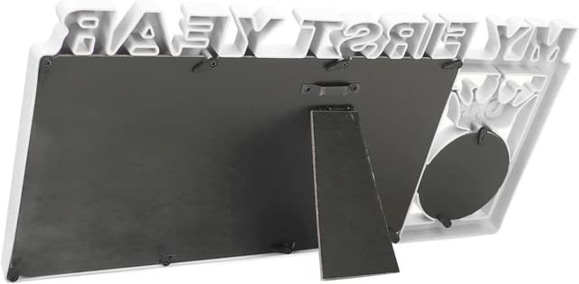 Thumbnail 6 de Cornice bianca per foto del primo anno (12 mesi) con design elegante e supporto