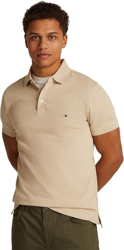 Detalle de Tommy Hilfiger 1985 Polo hombre beige L 96% algodón