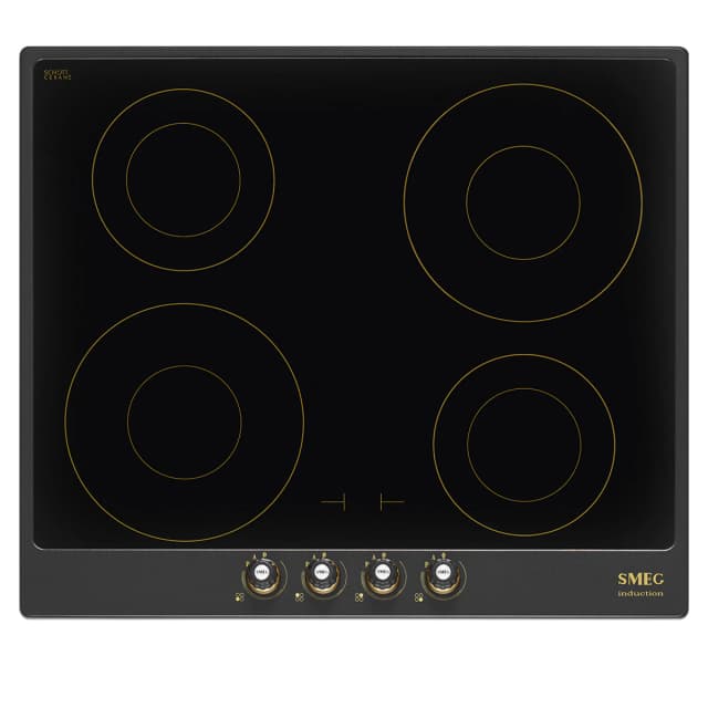 Detalle de Smeg SI764AOM placa inducción 60 cm 4 zonas