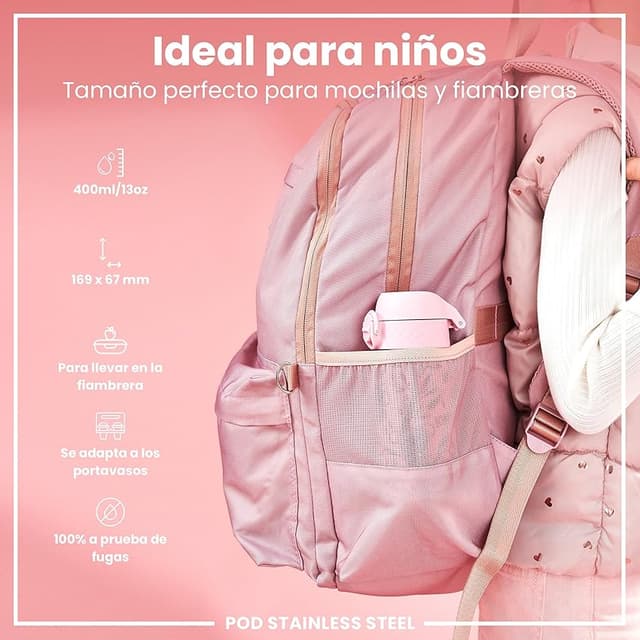 Thumbnail 1 de ion8 Botella Agua Inox 400 ml para niños 📦