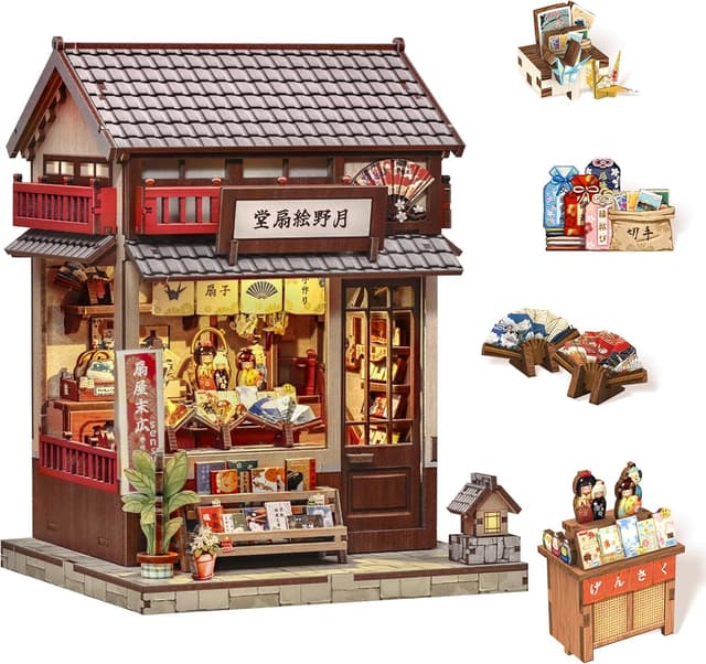 Detalle de Endless Limit Book Nook Kit – Miniatur-Puppenhaus als 3D-Buchstütze mit LED