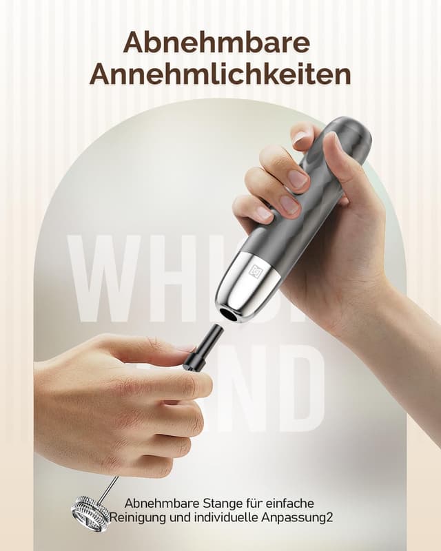 Detalle 2 de Maestri House LunaFro Mini Milchaufschäumer 1200mAh