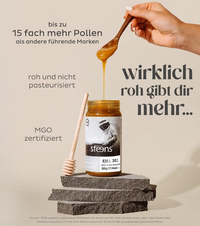 Thumbnail 1 de Steens Manuka Honig MGO 830+ 500 g