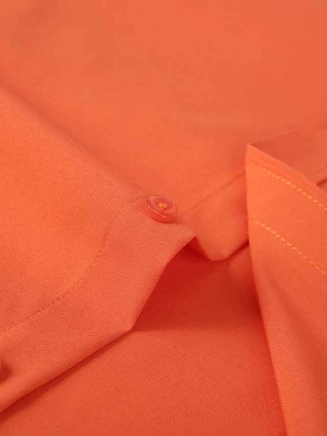 Detalle de corfty Men Long Sleeve Dress Shirt — Regular Fit Stretch Free-Wrinkle Casual Button-Down