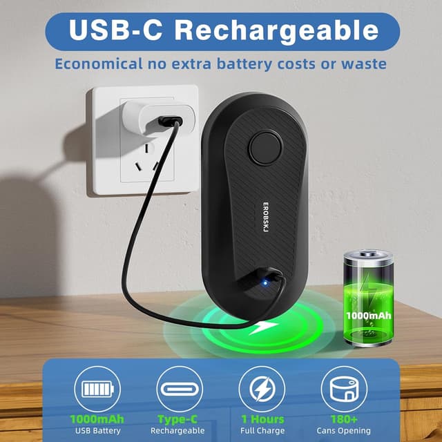 Thumbnail 1 de Auto Electric Can Opener One-Touch Rechargeable