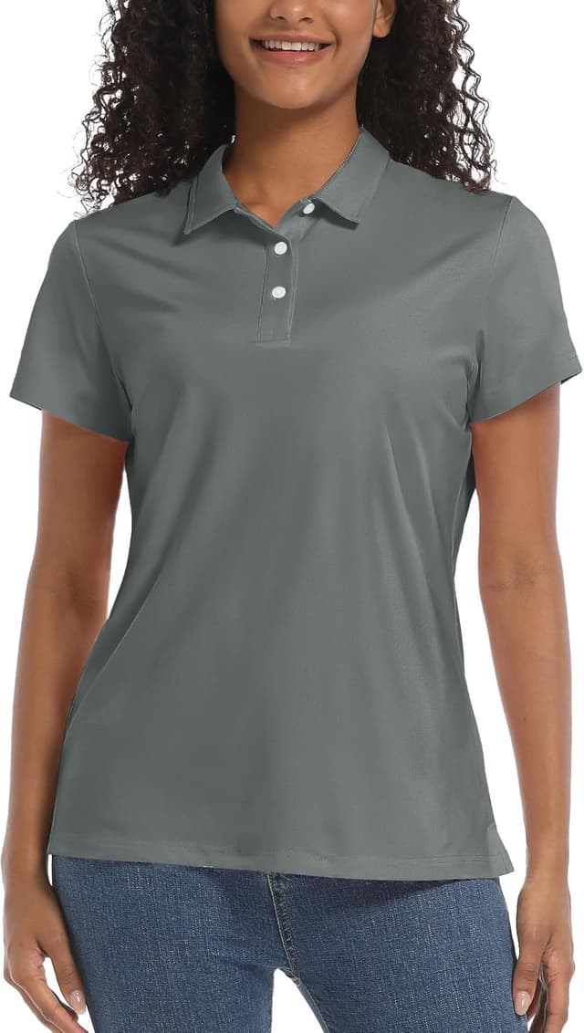 Detalle 2 de KEFITEVD Women’s Quick Dry UPF 50+ Golf Polo Shirt (Short Sleeve)
