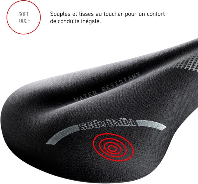 Detalle 1 de Couvre-selle COMFORT BOOSTER S (noir) : housse respirante à enfiler