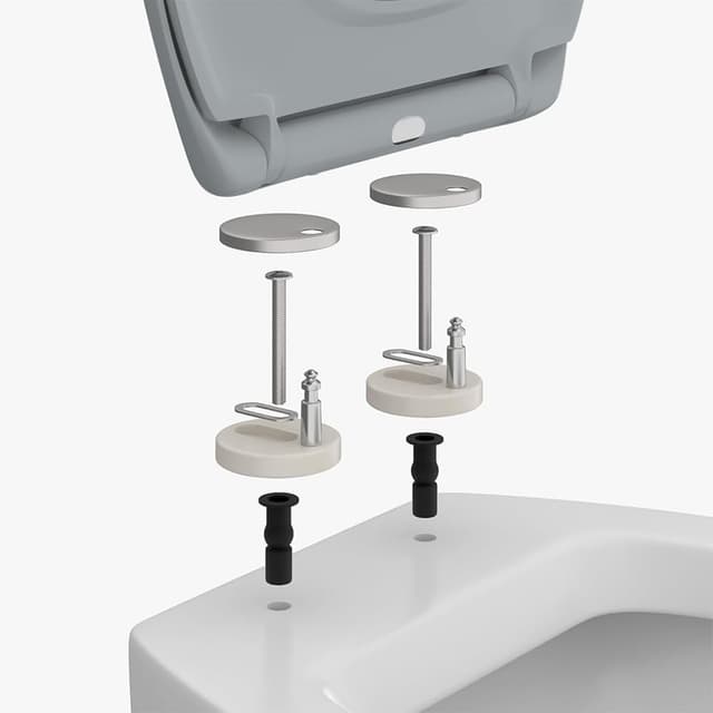 Detalle de Ram® Abattant WC à libération rapide en ABS gris (fermeture douce)