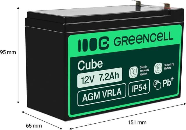 Thumbnail 1 de Green Cell AGM 12V 7,2Ah Akku 🔌