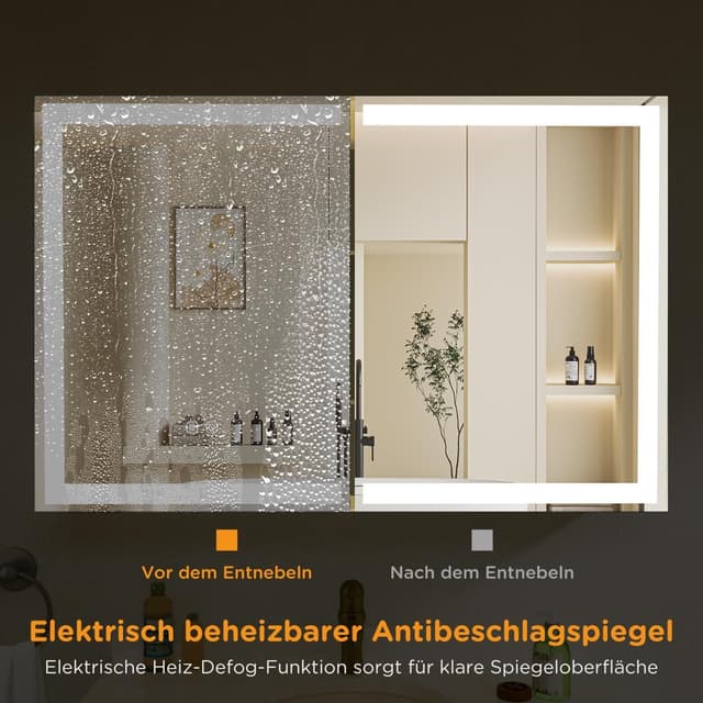 Detalle de Spiegelschrank LED 80x60 für das Bad