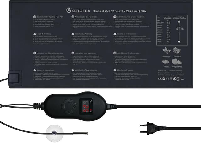 Thumbnail 6 de KETOTEK Tappeto Riscaldante per semenzaio 220V, IP67, 21W (25,2 x 52,6 cm)